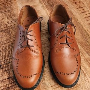 Dr. Martens Charlotte Etched Brogue Lace Up Shoes US 8L Brown